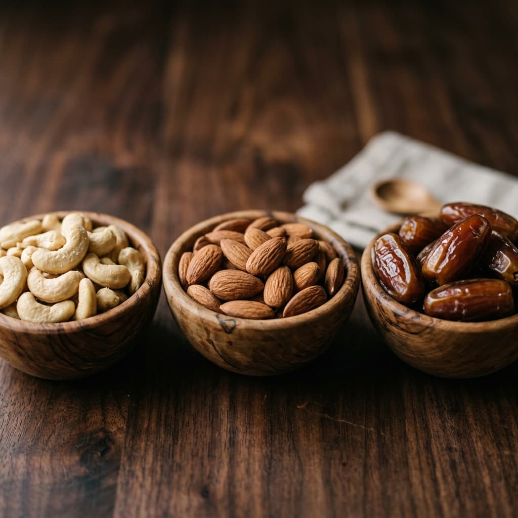 Dry fruits collage